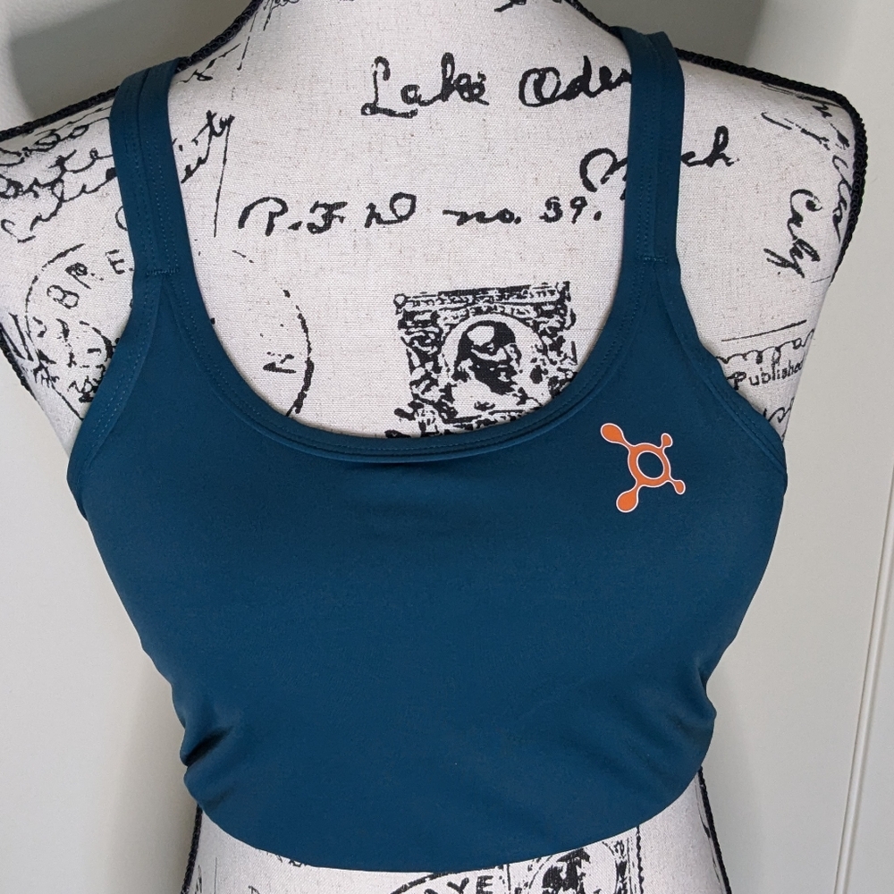 OrangeTheory Green Sports Bra size 34C.